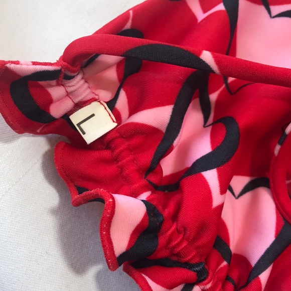 New Le Doux Rhinestone/Hearts Bikini Top Large - Picture 3 of 5